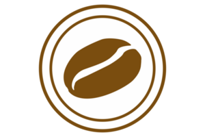Coffee Bean Logo On Transparent Background png