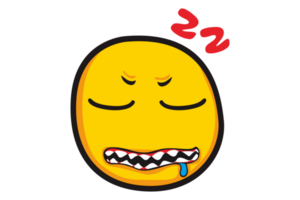 Halloween Sleeping Emoticon Cartoon With Transparent Background png