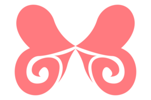 simples Rosa borboleta enfeite com transparente fundo png