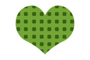 Green Love with Square Dots Pattern With Transparent Background png