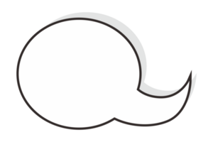 White chat balloon With Transparent Background png