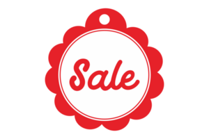 Red Label Tag Sale With Transparent Background png