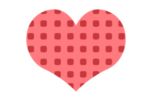 Pink Love with Square Dots Pattern With Transparent Background png