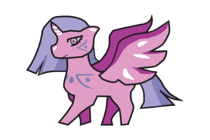 peu mignonne Licorne dessin animé avec transparent Contexte png