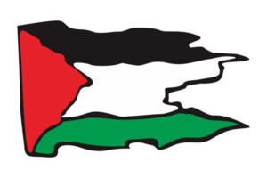 Palestina bandeira acenando em transparente fundo png