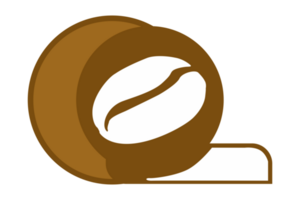 Coffee Bean Logo On Transparent Background png