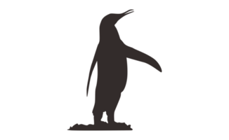 pinguino silhouette su trasparente sfondo png