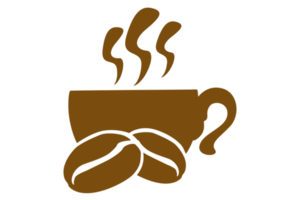 Kaffee Bohne Logo auf transparent Hintergrund png