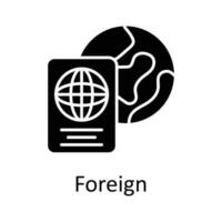 Foreign  vector  Solid Icon Design illustration. Taxes Symbol on White background EPS 10 File