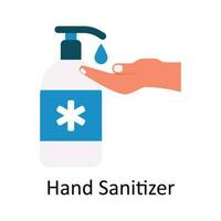 Hand Sanitizer vector Flat Icon Design illustration. Medical and Healthcare Symbol on White background EPS 10 File