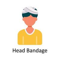 Head Bandage vector Flat Icon Design illustration. Medical and Healthcare Symbol on White background EPS 10 File