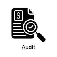 Audit vector Solid Icon Design illustration. Taxes Symbol on White background EPS 10 File