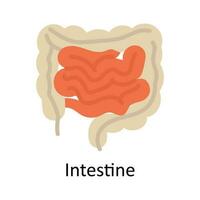 intestino vector plano icono diseño ilustración. médico y cuidado de la salud símbolo en blanco antecedentes eps 10 archivo