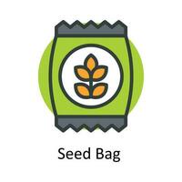 Seed Bag  vector  Fill  outline Icon Design illustration. Agriculture  Symbol on White background EPS 10 File