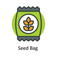 Seed Bag  vector  Fill  outline Icon Design illustration. Agriculture  Symbol on White background EPS 10 File