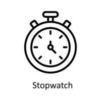 Stopwatch  vector   outline Icon Design illustration. Work in progress Symbol on White background EPS 10 File