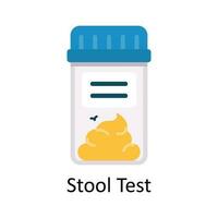 Stool Test vector Flat Icon Design illustration. Medical and Healthcare Symbol on White background EPS 10 File