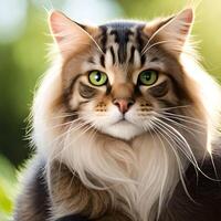 Cat with charming fur, pro photo