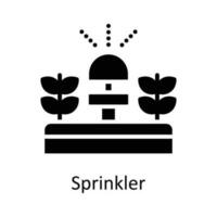 Sprinkler vector    Solid Icon Design illustration. Agriculture  Symbol on White background EPS 10 File