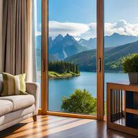 Beautiful river view fom window, Pro Photo