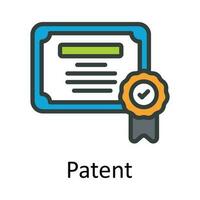 Patent vector  Fill  outline Icon Design illustration. Taxes Symbol on White background EPS 10 File