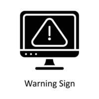 Warning Sign  vector   Solid Icon Design illustration. Work in progress Symbol on White background EPS 10 File