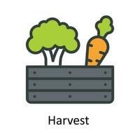 Harvest  vector  Fill  outline Icon Design illustration. Agriculture  Symbol on White background EPS 10 File