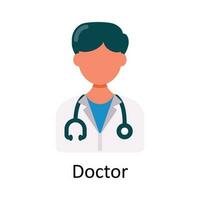 Doctor vector Flat Icon Design illustration. Medical and Healthcare Symbol on White background EPS 10 File
