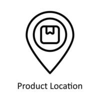 Product Location vector    outline Icon Design illustration. Location and Map Symbol on White background EPS 10 File