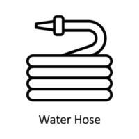 Water Hose  vector    outline Icon Design illustration. Agriculture  Symbol on White background EPS 10 File