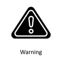 Warning vector   Solid Icon Design illustration. Work in progress Symbol on White background EPS 10 File