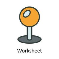 Worksheet vector  Fill  outline Icon Design illustration. Location and Map Symbol on White background EPS 10 File