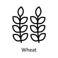 trigo vector contorno icono diseño ilustración. agricultura símbolo en blanco antecedentes eps 10 archivo