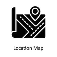 Location Map vector    solid Icon Design illustration. Location and Map Symbol on White background EPS 10 File