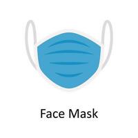 Face Mask vector Flat Icon Design illustration. Medical and Healthcare Symbol on White background EPS 10 File