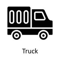 Truck  vector   Solid Icon Design illustration. Work in progress Symbol on White background EPS 10 File