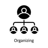 Organizing vector  Solid Icon Design illustration. Time Management Symbol on White background EPS 10 File