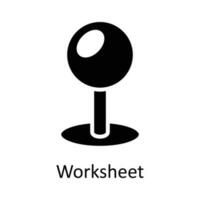 Worksheet vector    solid Icon Design illustration. Location and Map Symbol on White background EPS 10 File