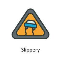 Slippery vector  Fill outline Icon Design illustration. Work in progress Symbol on White background EPS 10 File