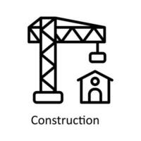 Construction vector   outline Icon Design illustration. Work in progress Symbol on White background EPS 10 File