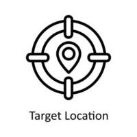 Target Location  vector    outline Icon Design illustration. Location and Map Symbol on White background EPS 10 File