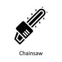 Chainsaw vector    Solid Icon Design illustration. Agriculture  Symbol on White background EPS 10 File