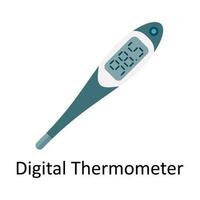 Digital Thermometer vector Flat Icon Design illustration. Medical and Healthcare Symbol on White background EPS 10 File