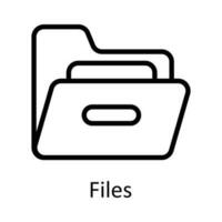 Files vector  outline Icon Design illustration. Time Management Symbol on White background EPS 10 File