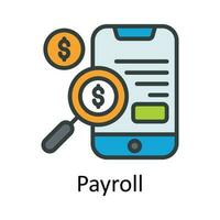Payroll  vector  Fill  outline Icon Design illustration. Taxes Symbol on White background EPS 10 File