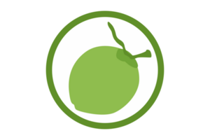 Coco icono logo en transparente antecedentes png