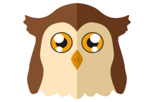 Cute Animal Head - Owl With Transparent Background png