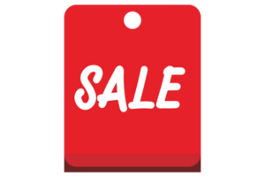 Red Sale Label Tag With Transparent Background png