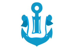 azul Armada ancla logo icono con transparente antecedentes png