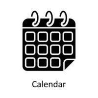 Calendar  vector   Solid Icon Design illustration. Work in progress Symbol on White background EPS 10 File